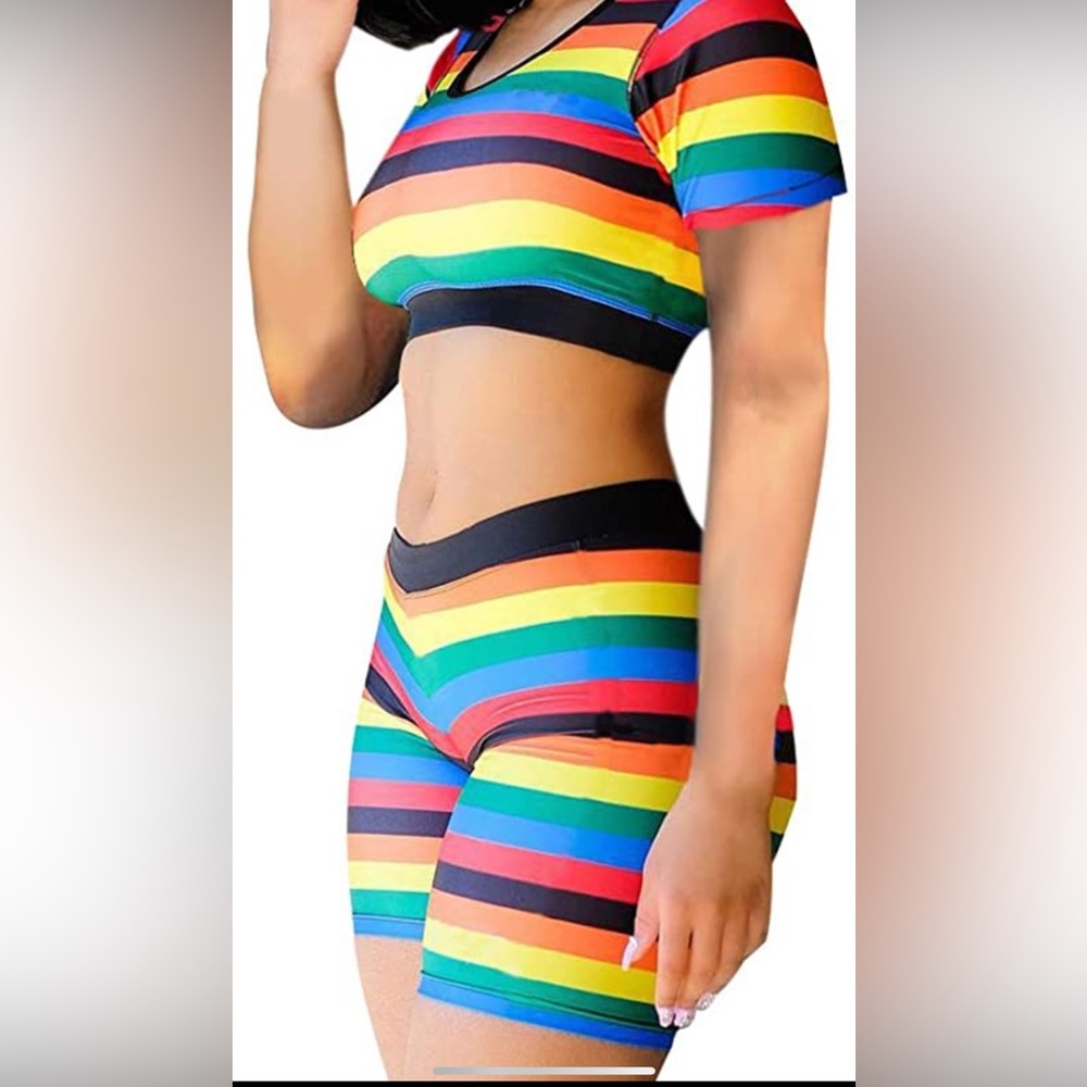 Stripped one piece tracksuit